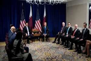 دیدار امیر قطر با دونالد ترامپ