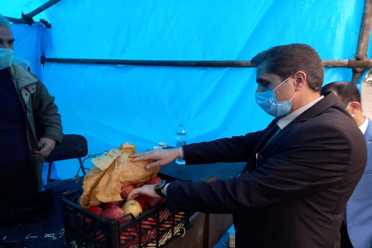 بازدید فرمانداررشت از جایگاه توزیع میوه