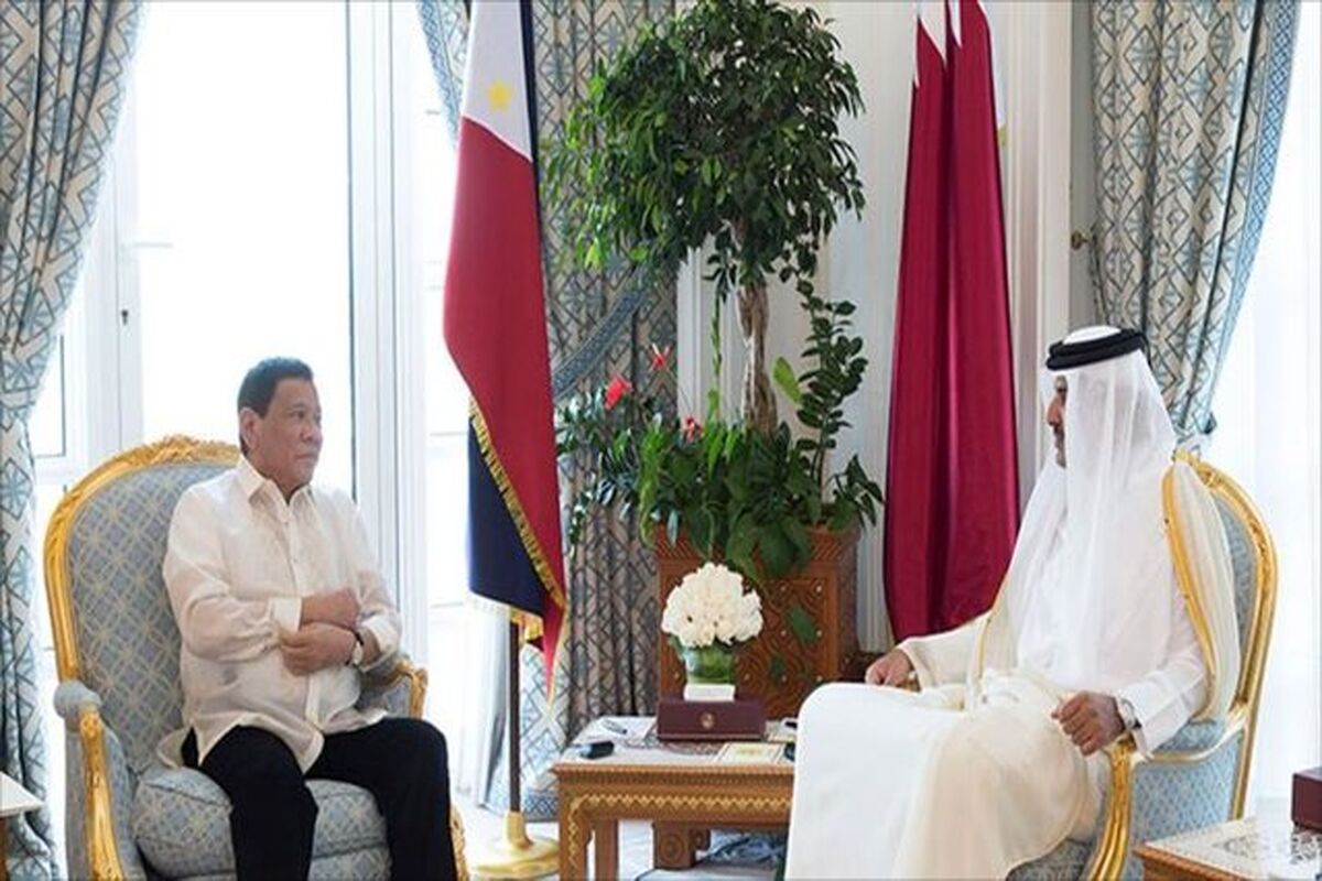 امیر قطر و رئیس جمهور فیلیپین