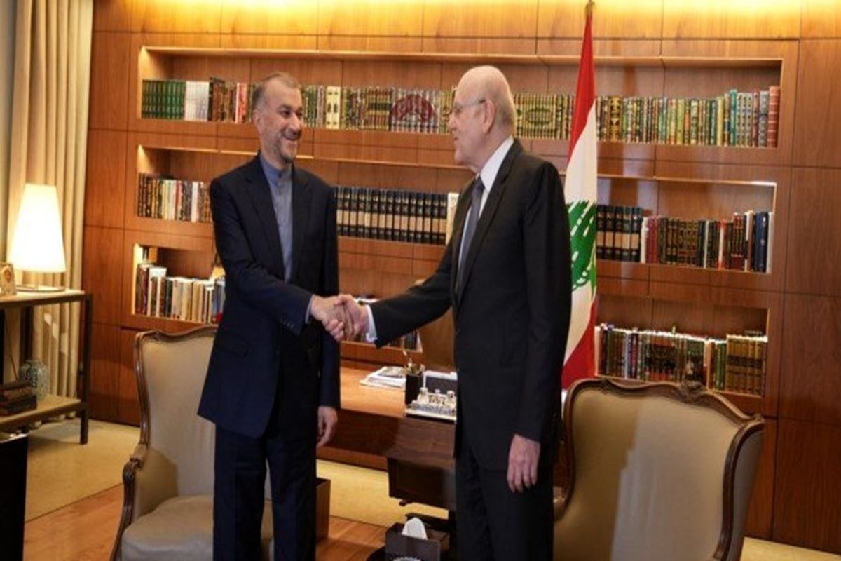 وزیر امور خارجه ایران در دیدار با نجیب میقاتی