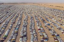 تصاویر هوایی از پارکینگ‌های مرز مهران + فیلم