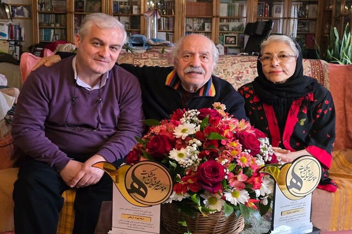 بهزاد فراهانی و همسرش با مدیرعامل موسسه هنرمندان پیشکسوت دیدار کردند