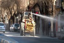 ضدعفونی کردن معابر عمومی به صورت مستمر در اصفهان