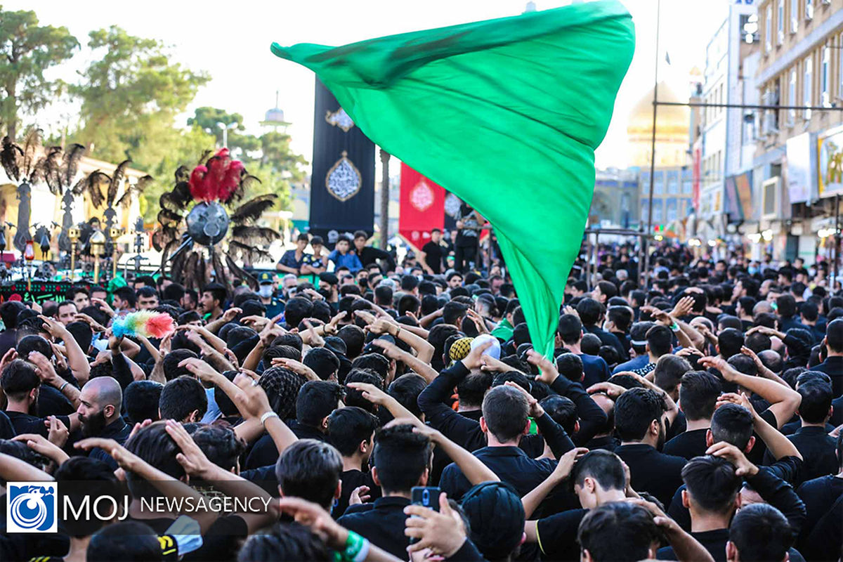 حرکت نمادین کاروان اسرای دشت کربلا در قم