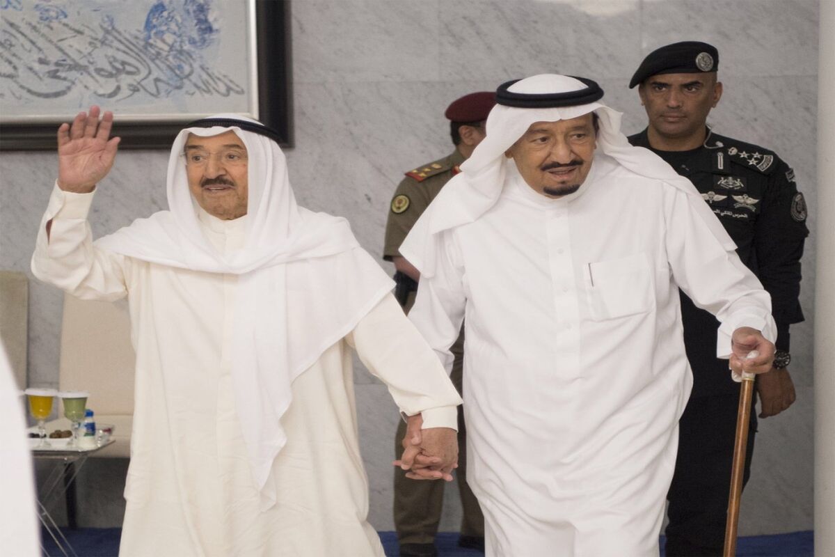 ملک سلمان و امیر قطر