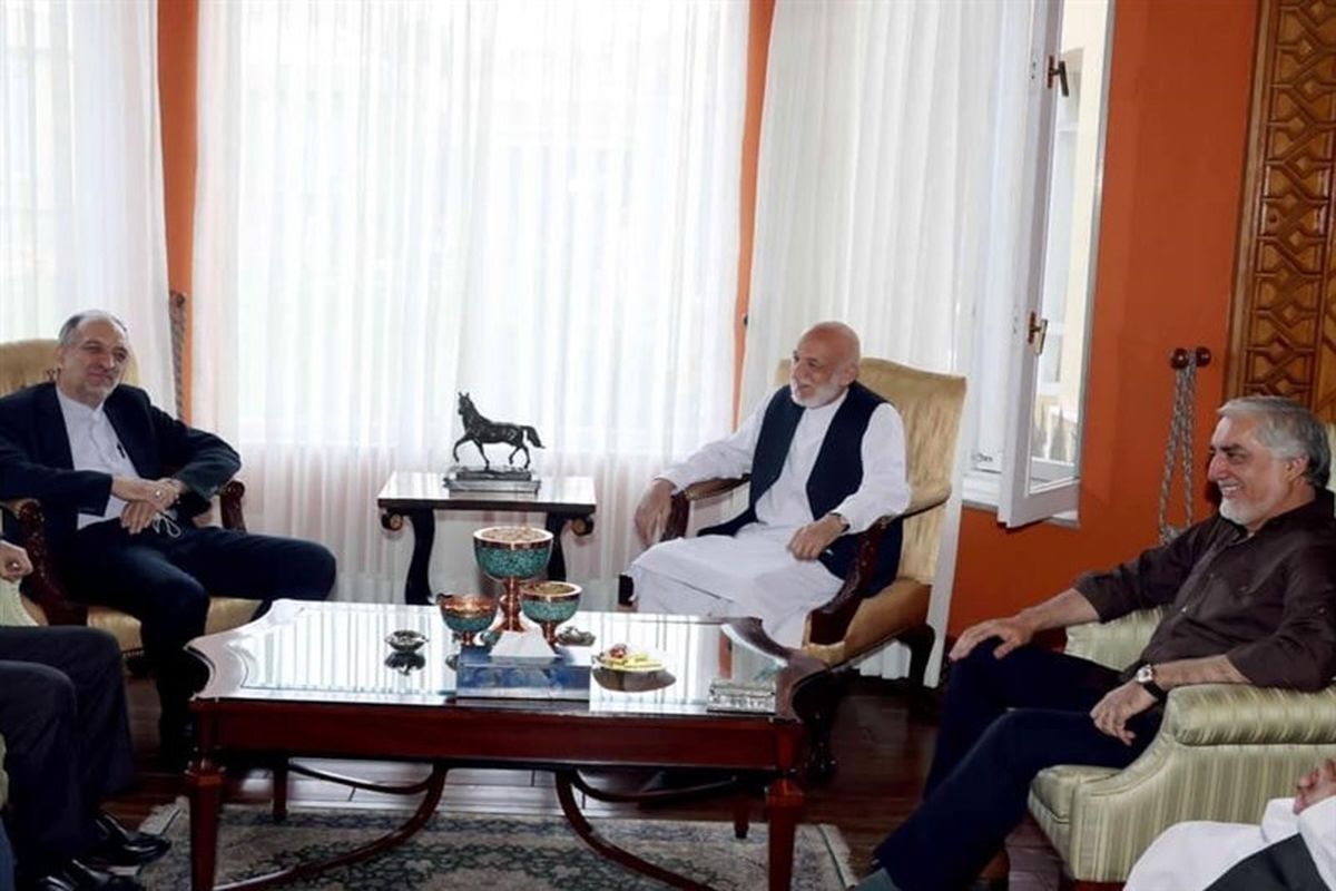 دیدار سفیر ایران با حامد کرزای و عبدالله عبدالله
