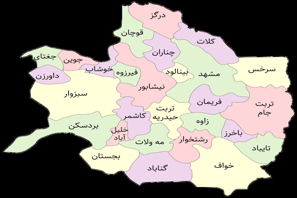 نقشه خراسان‌رضوی 