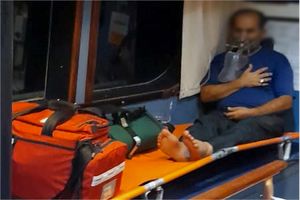 عملیات امداد پزشکی تیم جستجو و نجات دریایی برای مصدوم عارضه قلبی