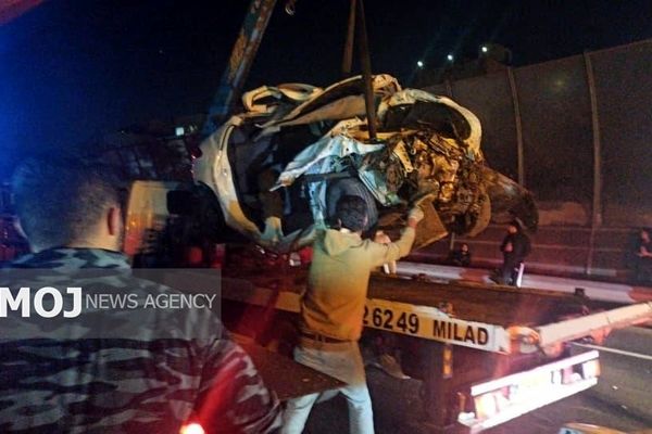 دو جوان در سانحه رانندگی در بزرگراه حکیم جان باختند+ عکس و فیلم