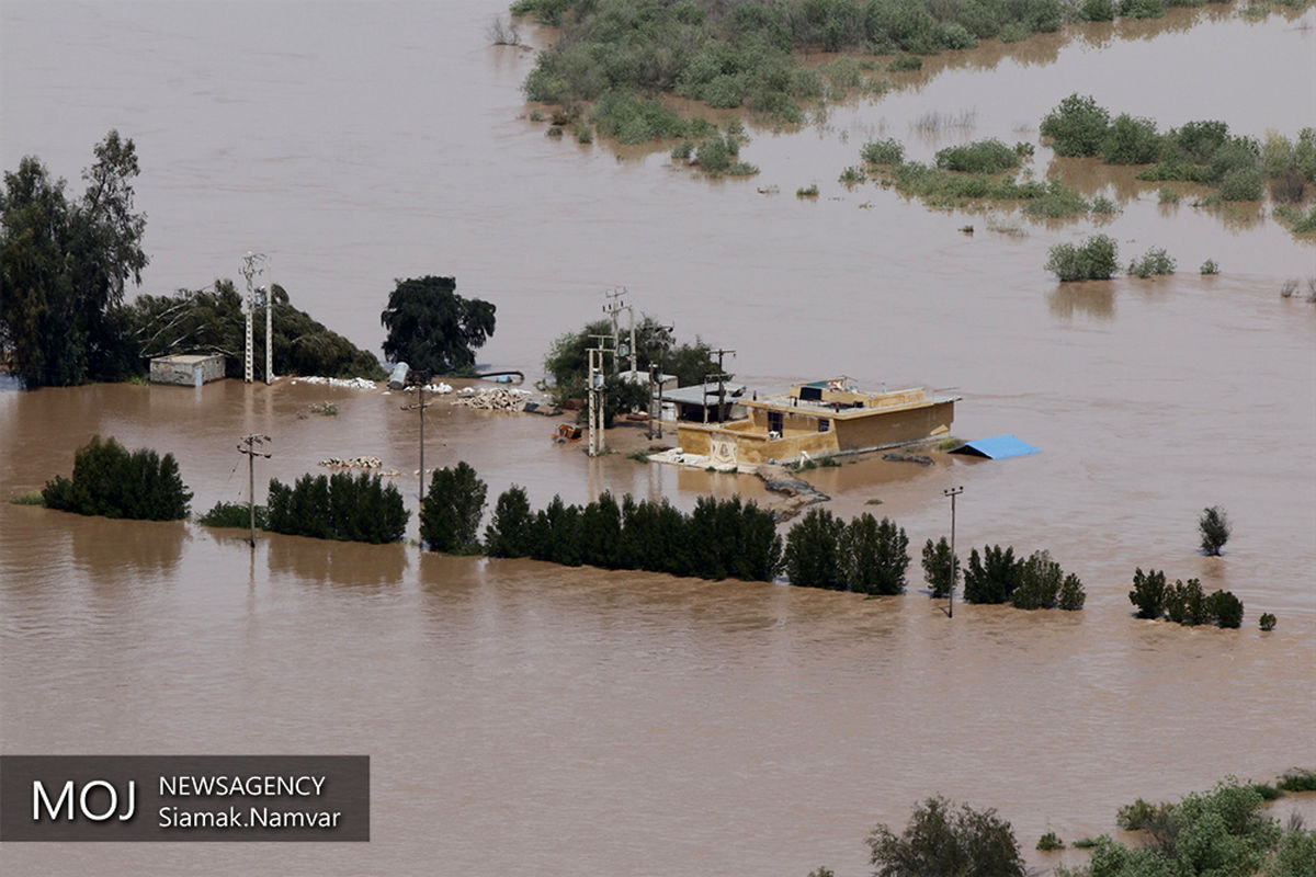 تصاویر هوایی از مناطق سیل زده استان خوزستان