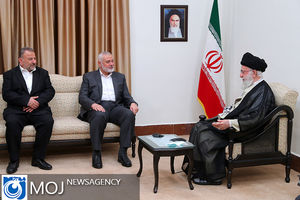 دیدار رئیس دفتر سیاسی جنبش مقاومت اسلامی فلسطین حماس با رهبر انقلاب اسلامی