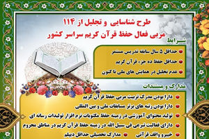 114 مربی حفظ قرآن فعال در سطح کشور تجلیل می‌شوند