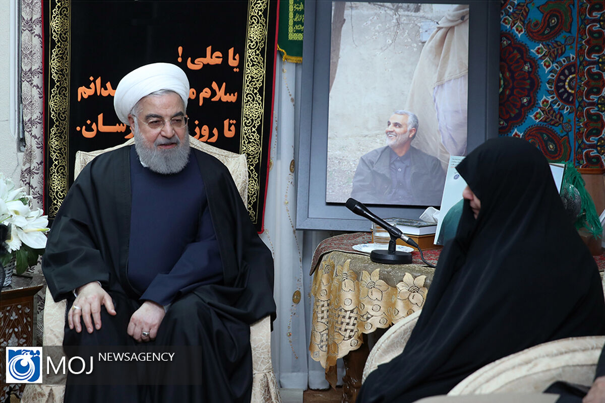 روحانی در منزل سپهبد سلیمانی
