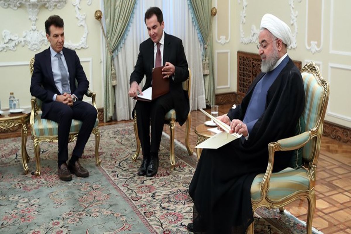 روحانی و جوزپه پررونه سفیر جدید ایتالیا
