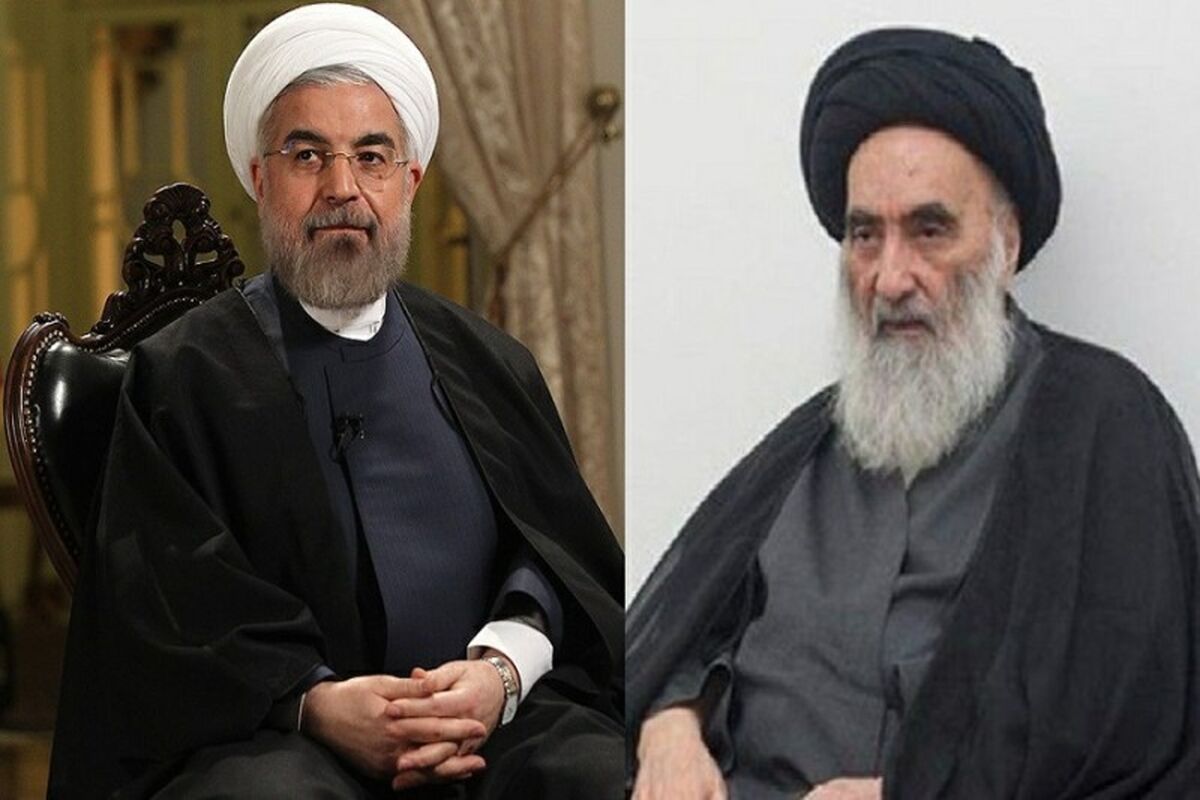 دیدار روحانی با آیت الله سیستانی