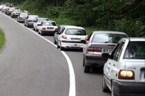 ترافیک سنگین در جاده چالوس