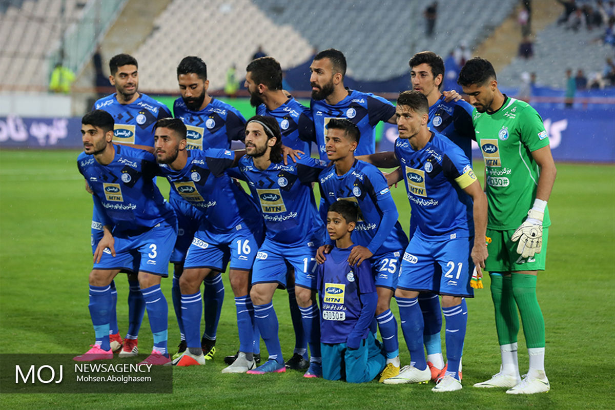 دیدار تیم های فوتبال استقلال تهران و سپاهان اصفهان/عکس تیمی استقلال
